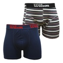 PACK X2 BOXER WILSON ALGODÓN NEGRO + RAYAS