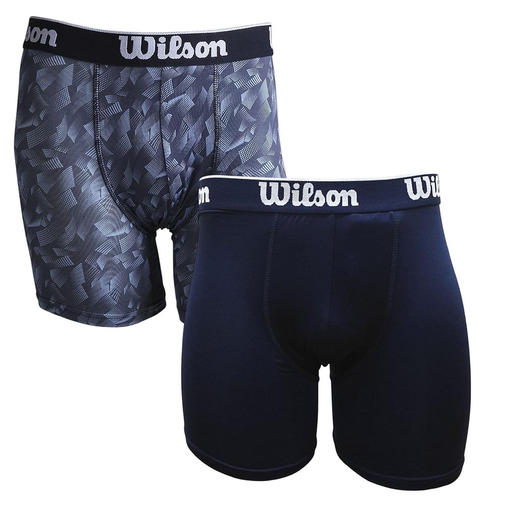 PACK X2 BOXER WILSON MICROFIBRA AZUL+ESTAMPADO