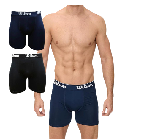 PACK X2 BOXER WILSON MICROFIBRA - AZUL M.+ NEGRO 