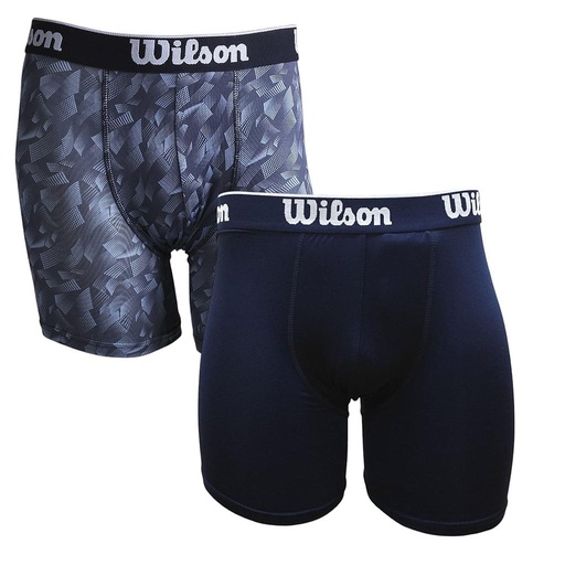 PACK X2 BOXER WILSON MICROFIBRA AZUL+ESTAMPADO