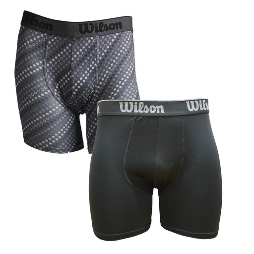 PACK X2 BOXER WILSON MICROFIBRA GRIS+ESTAMPADO