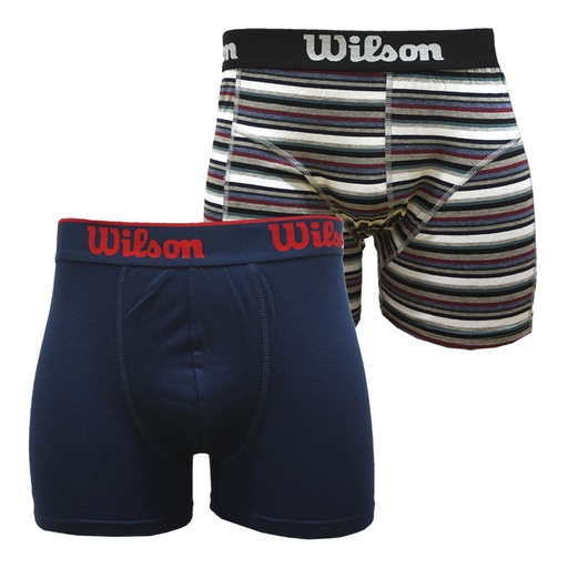 PACK X2 BOXER WILSON ALGODÓN AZUL MARINO 