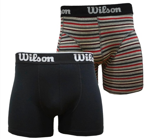 PACK X2 BOXER WILSON ALGODÓN NEGRO 