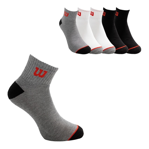 [0768] PACK X6 PARES MEDIAS QUARTER HOMBRE 3 COLORES 
